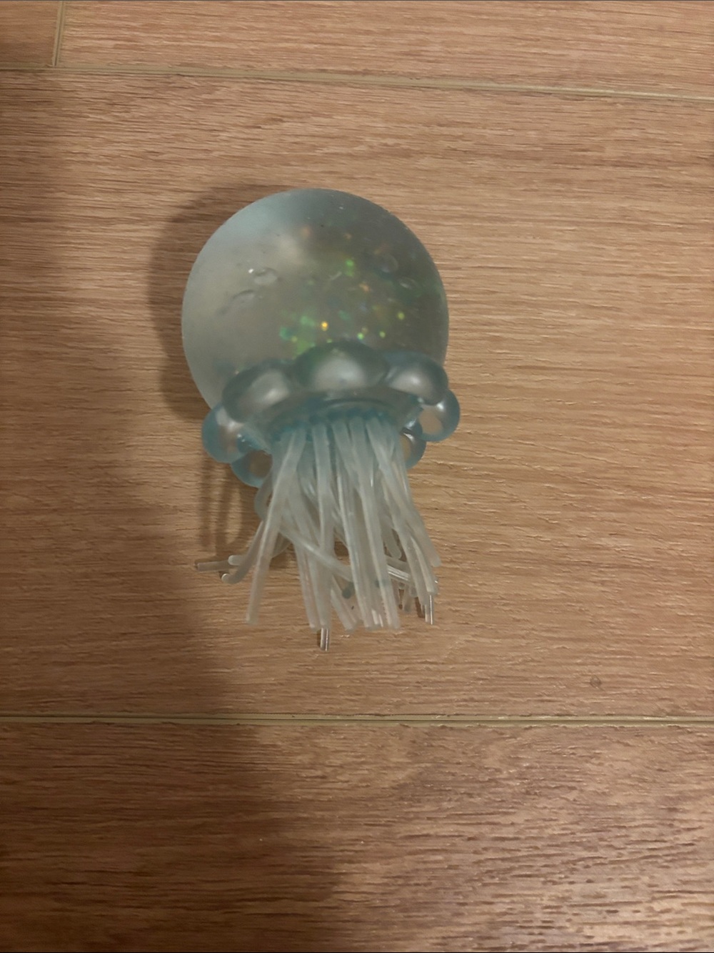 Blue glitter jellyfish squishy